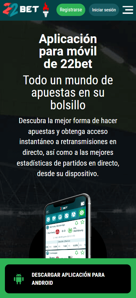 descargar aplicación android 22bet