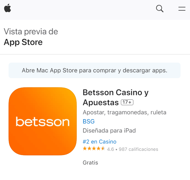 descargar betsson ios